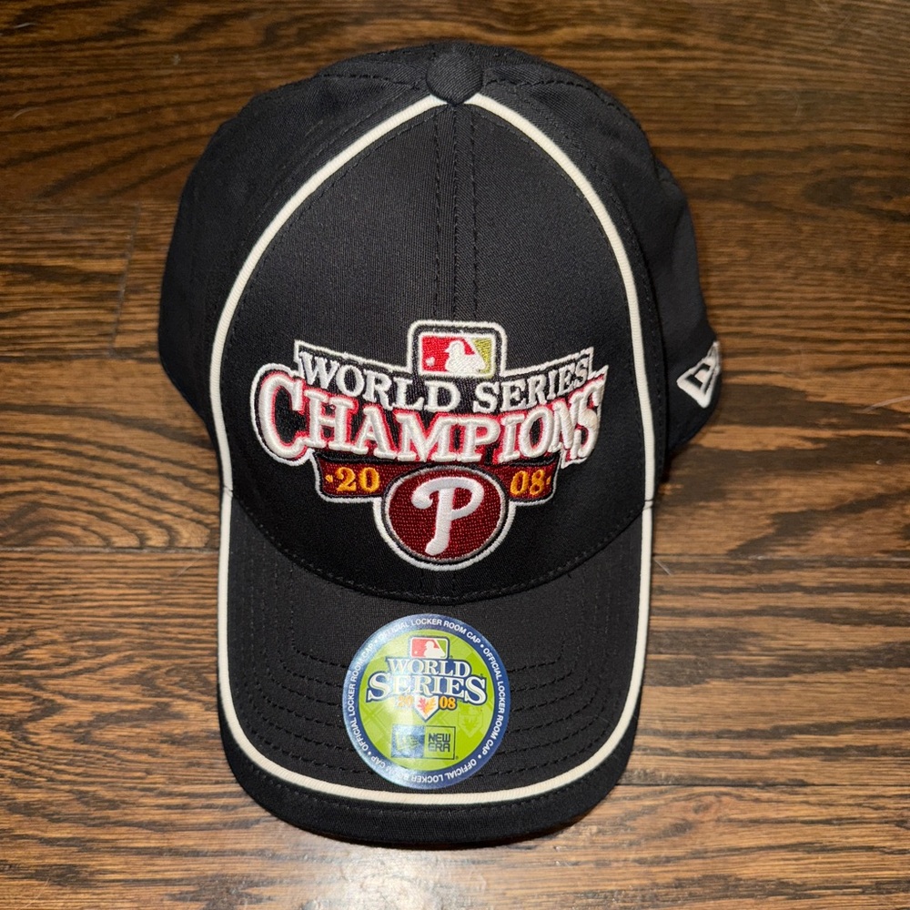 New Era Black Philadelphia Phillies 2008 World Series Champions Hat